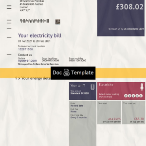 Npower Utility Bill Template
